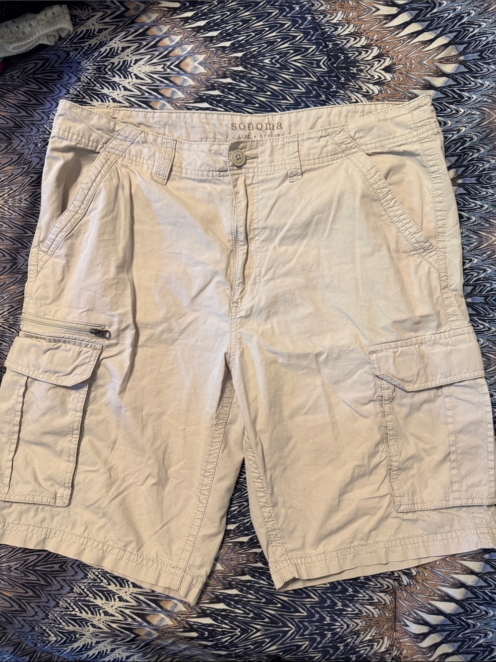 Sonoma Light Beige/Tan Men's Cargo Shorts